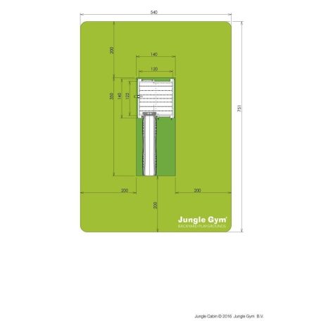 Jungle Gym Cabin játszótorony, kerti játszótér