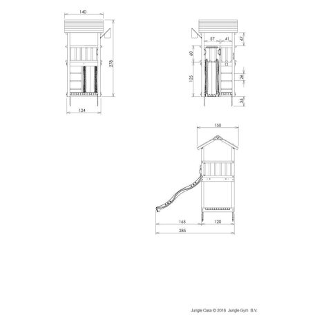 Jungle Gym Casa játszótorony, kerti játszótér