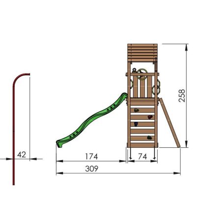 Jungle Gym Cocoon játszótorony, kerti játszótér