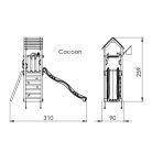 Jungle Gym Cocoon játszótorony, kerti játszótér