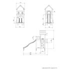 Jungle Gym Cubby játszótorony, kerti játszótér