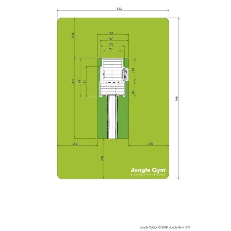 Jungle Gym Cubby játszótorony, kerti játszótér