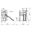 Jungle Gym Viking játszótorony, kerti játszótér